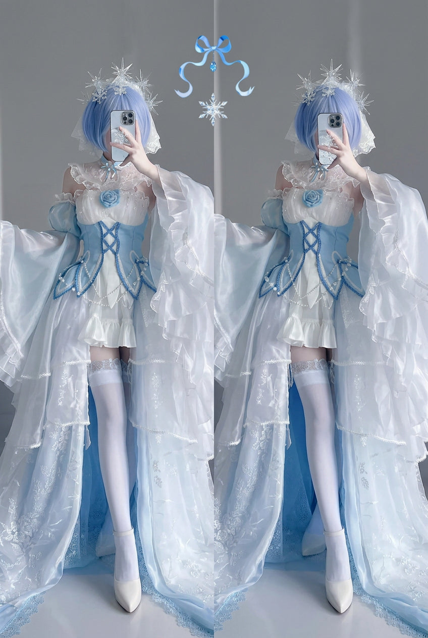 【Re:ゼロから始める異世界生活】レム（クリスタルアイスドレス）コスプレ衣装｜キャラクター衣装・コスチューム